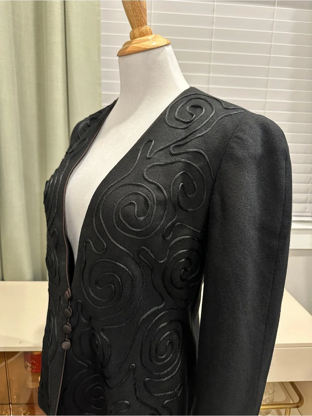 Vintage Christian Dior Evening Wool Jacket/Collarless Blazer